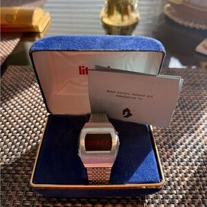 Vintage Litronex Silver Digital Watch